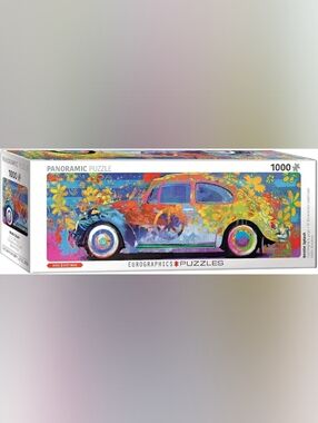 Eurographics Volkswagen Beetle Splash Panoramic 1000-Piece Puzzle